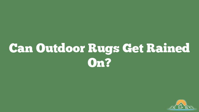 Can Outdoor Rugs Get Rained On?